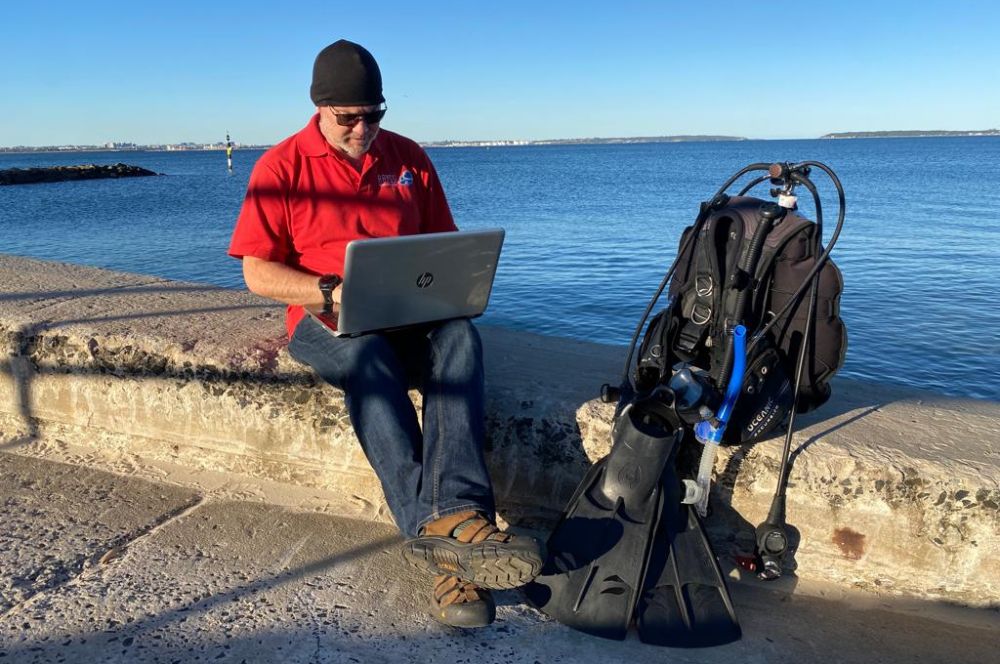 A diver continuing their education with advanced courses and training.