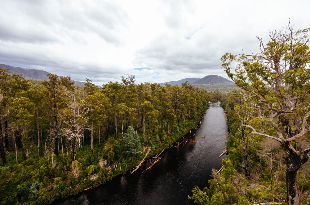 Huon River in Tasmania