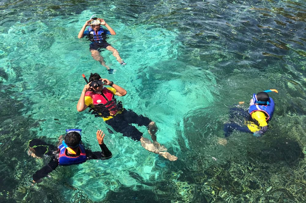 Family snorkeling adventure