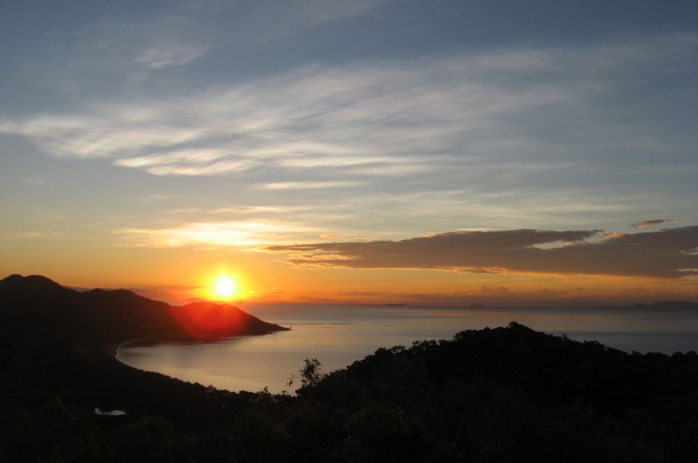 A picturesque sunset over Magnetic Island's coastline